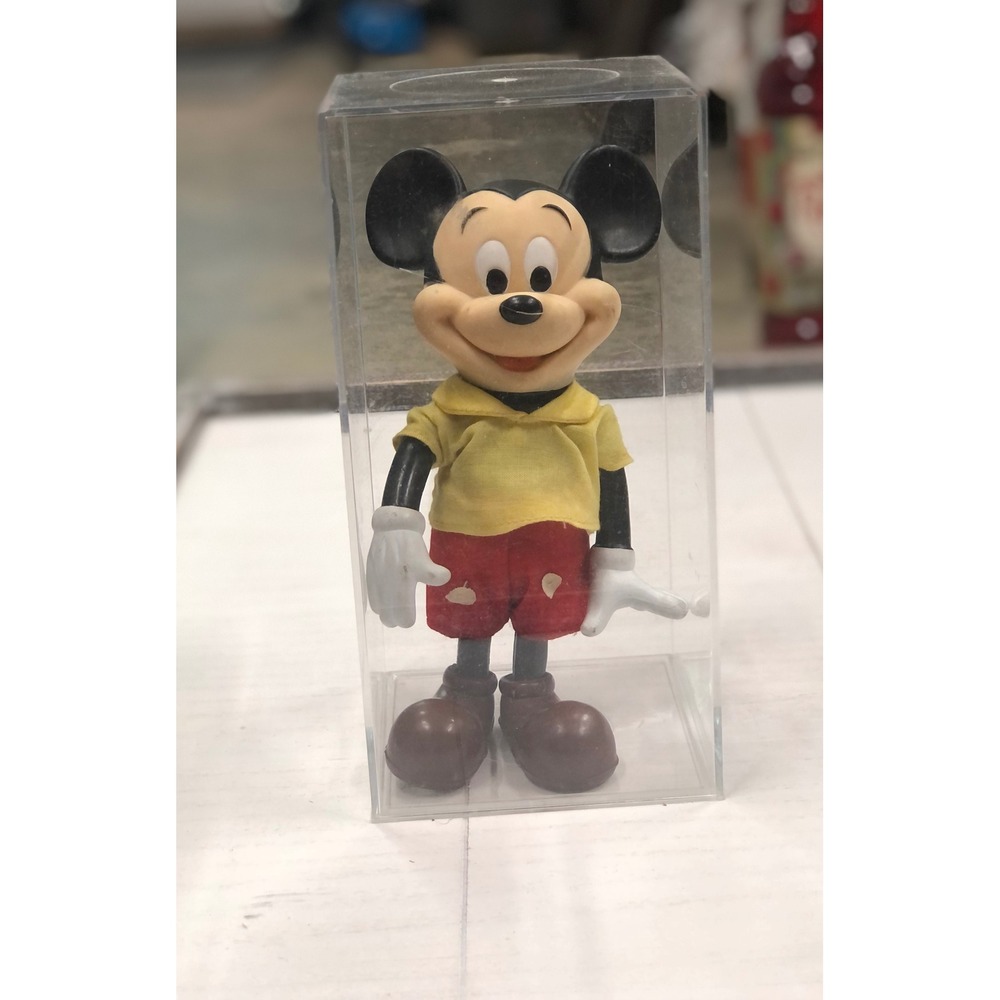 Vintage Dakin Disney Mickey Mouse Vinyl Face Plush Doll Toy Hong Kong - Picture 8 of 8